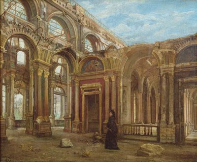 The Tuileries after the Paris Commune by Alexandre Marre Lebrett